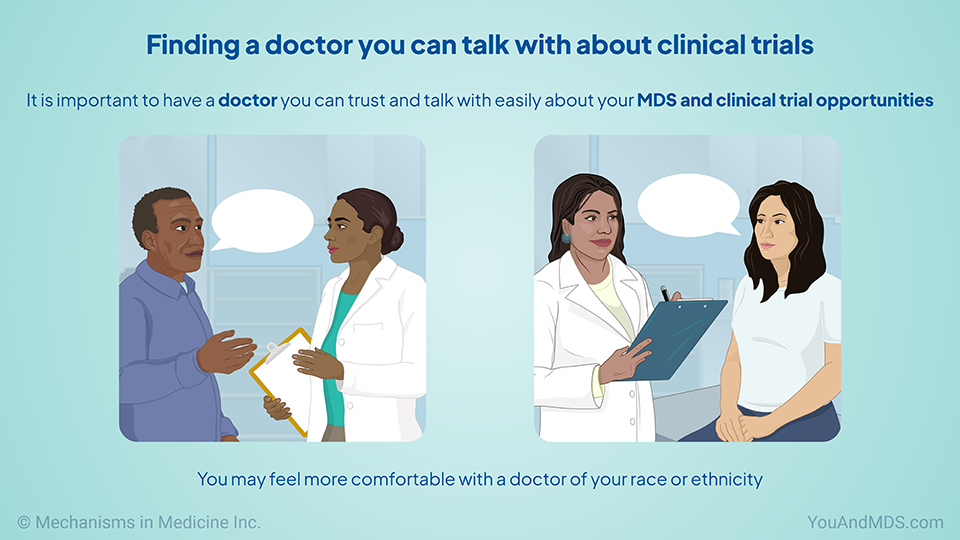 Finding a doctor you can talk with about clinical trials