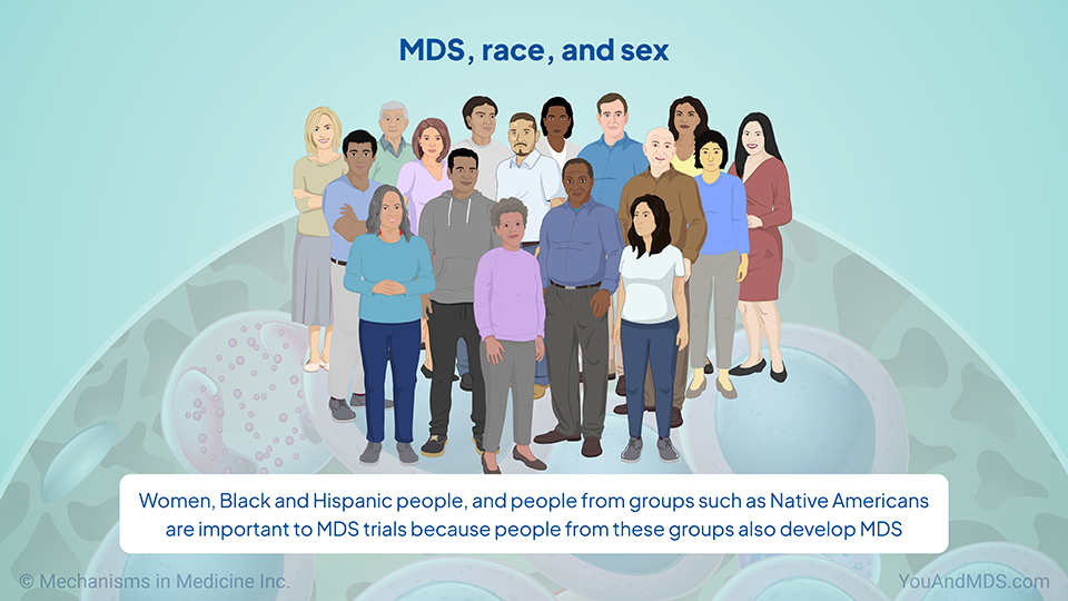 MDS, race, and sex