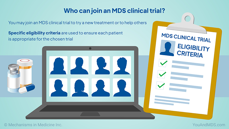 Who can join an MDS clinical trial?